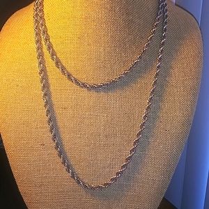 Monet Silver tone Rope Chain